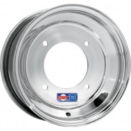 DWT Llanta Delantera DWT Etiqueta AZUL 10X5 4/144 2+3 Aluminio Plata STANDARD-LIP Llantas Quad
