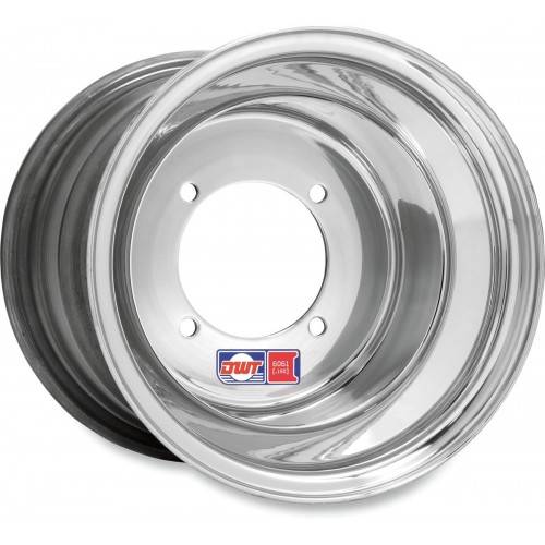 DWT Llanta Trasera DWT Etiqueta ROJA 8X8 4/110 3+5 Aluminio Plata ROLLED-LIP Llantas Quad