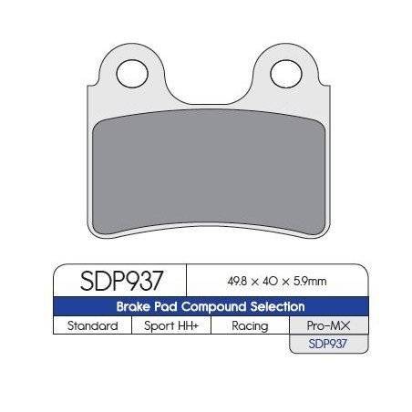 DP BRAKES Pastillas de Freno DP SDS PRO-MX Sinterizadas Beta/Gas Gas SDP937 Pastillas Freno