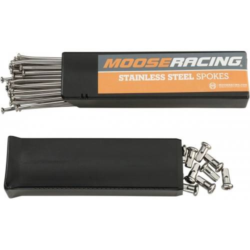 MOOSE RACING HARD PARTS Kit de Radios Llanta 18 Kawasaki KX/KXF MOOSE RACING Acero Inoxidable Radios