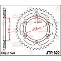 JT SPROCKETS Corona Acero JT Beta / Gas Gas / Husqvarna 822.44 44 Dientes Coronas