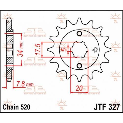 JT SPROCKETS Piñón JT Honda CRF 150F / XR 250 327.11 11 Dientes Piñones