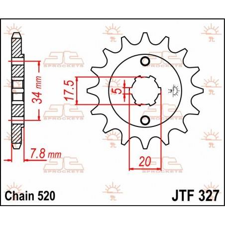 JT SPROCKETS Piñón JT Honda CRF 150F / XR 250 327.11 11 Dientes Piñones