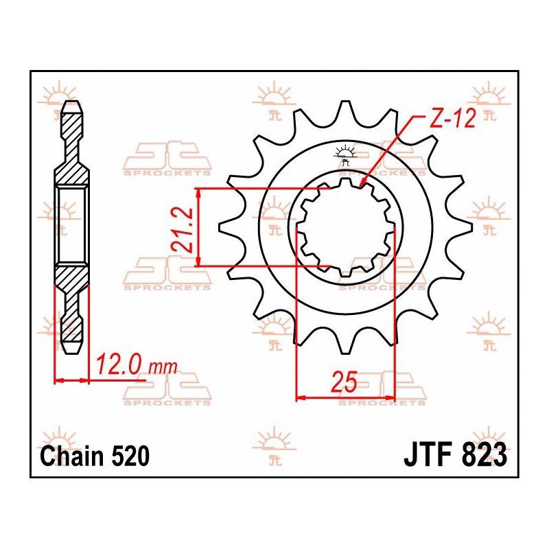 JT SPROCKETS Piñón JT Husaberg / Husqvarna 823.15 15 Dientes Piñones