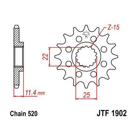 JT SPROCKETS Piñón JT Husqvarna / KTM Enduro 1902.13 13 Dientes Piñones