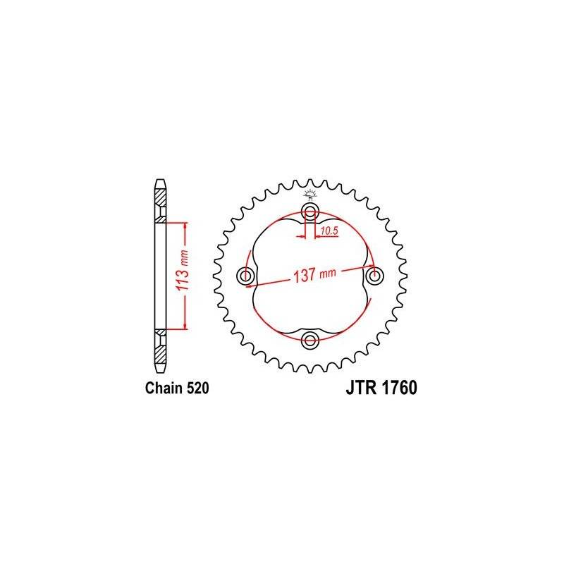 JT SPROCKETS Corona Acero JT Suzuki LTR 450 1760.35 35 Dientes Coronas