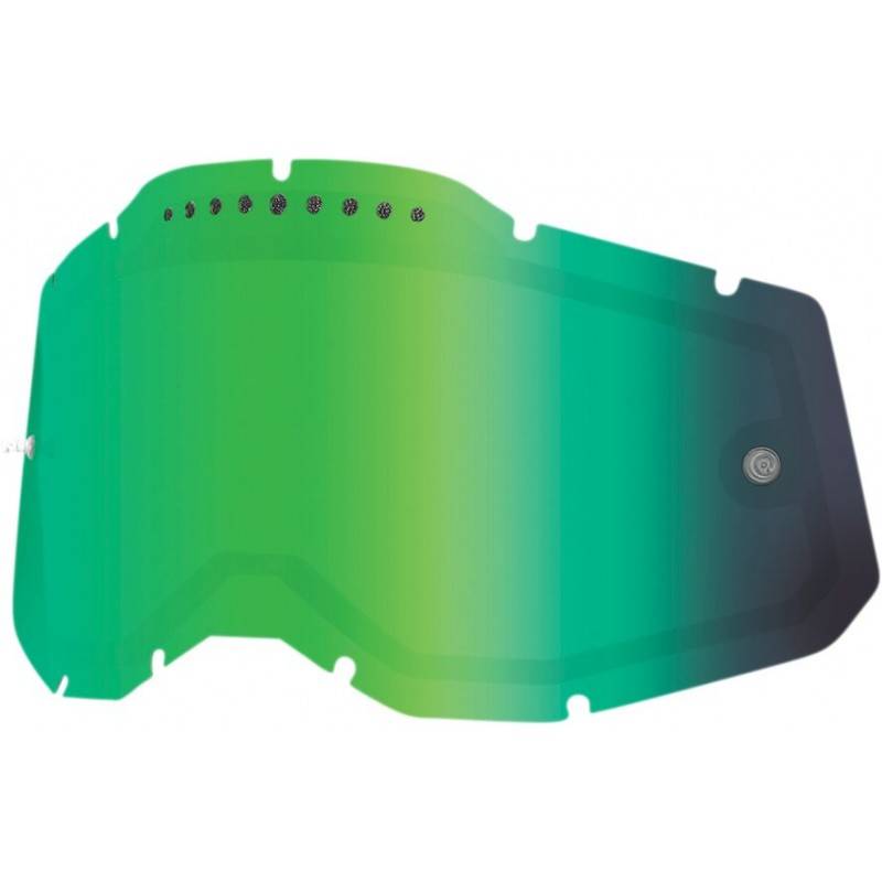 100% Recambio Pantalla Gafas 100% STRATA 2/ACCURI 2/RACECRAFT 2 EspejoDUAL Ventilada Lentes