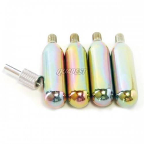 QUADEST Botellas Aire Comprimido + Adaptador Pinchazos