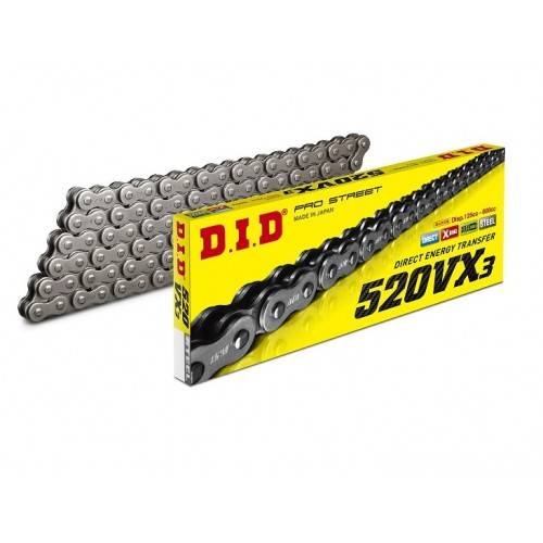 D.I.D Cadena de Transmisión DID Reforzada 520 VX3 X 80 con Retenes Cadenas Transmisión