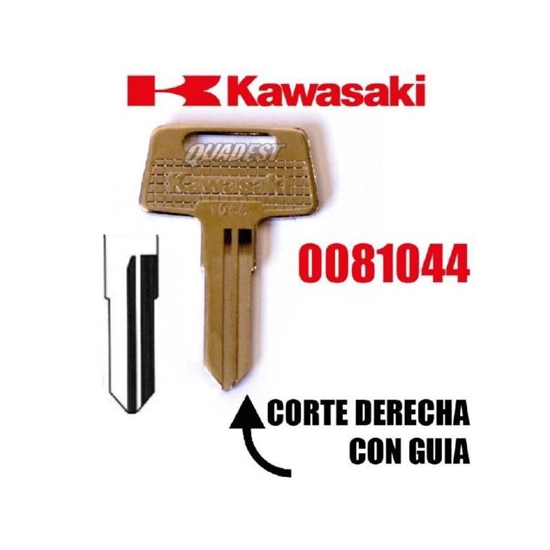 KAWASAKI Llave Virgen Kawasaki Corte Derecha con Guía Llaves y Llaveros
