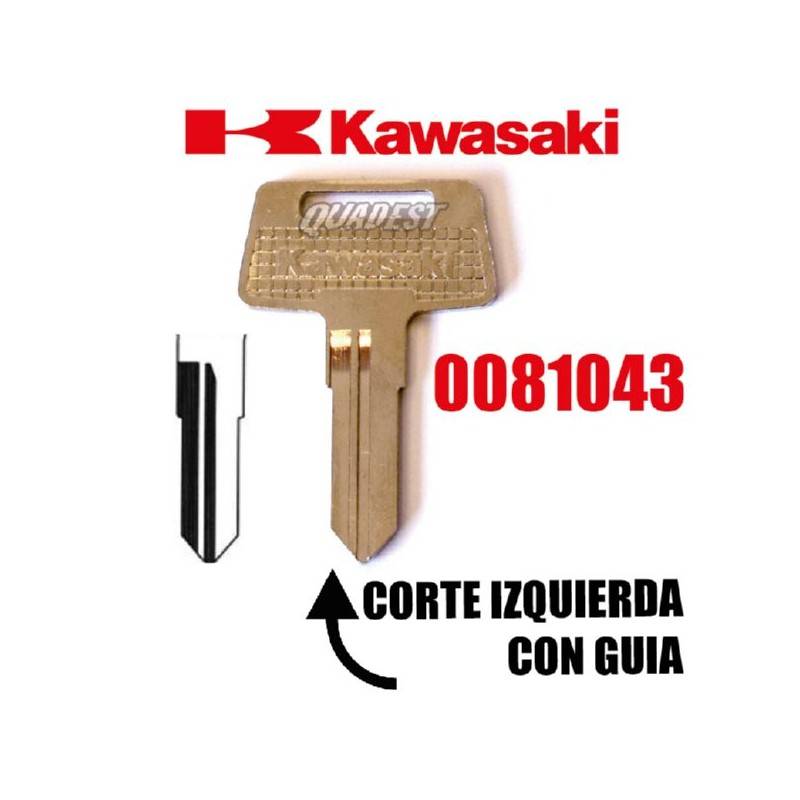 KAWASAKI Llave Virgen Kawasaki Corte Izquierda con Guía Llaves y Llaveros