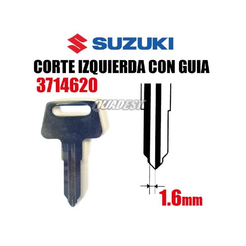 SUZUKI Llave Virgen Suzuki Corte Izquierda 1.6Mm con Guia Llaves y Llaveros