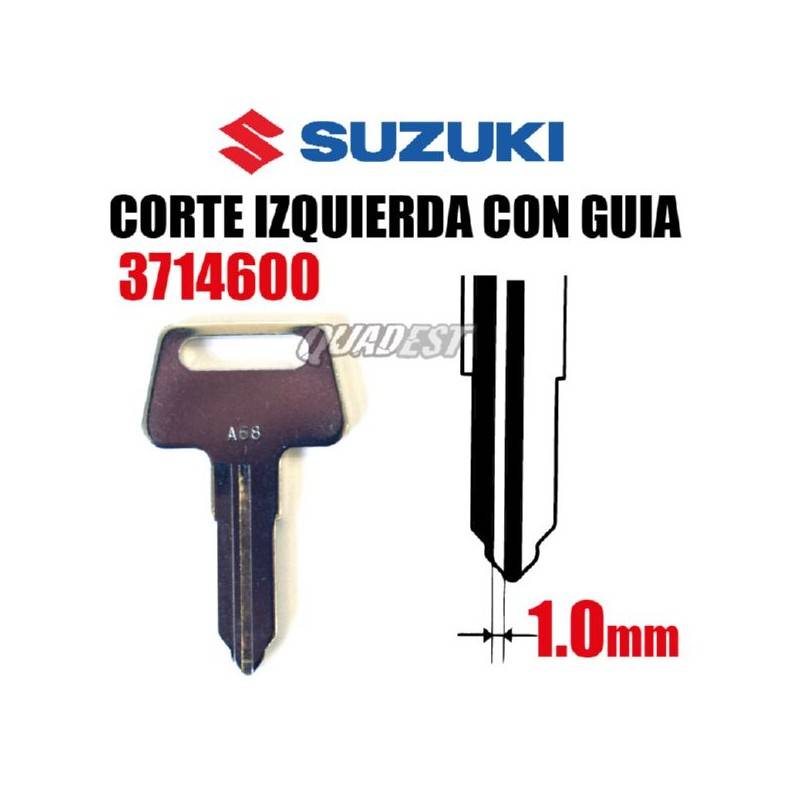 SUZUKI Llave Virgen Suzuki Corte Izquierda 1Mm con Guia Llaves y Llaveros