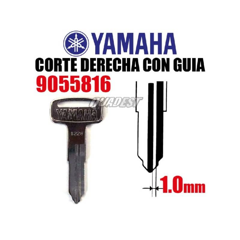 YAMAHA Llave Virgen Yamaha Corte Derecha 1Mm con Guia Llaves y Llaveros