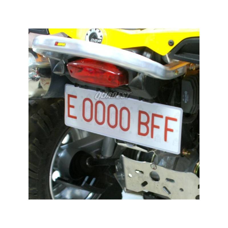 QUADEST Matrícula Pequeña de Aluminio Homologada para Quad y ATV ITV