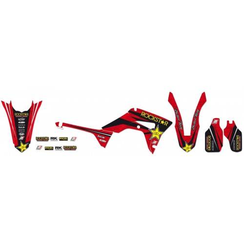 BLACKBIRD Kit de Adhesivos Honda CRF 450R (05-08) BLACKBIRD ROCKSTAR Kits Adhesivos