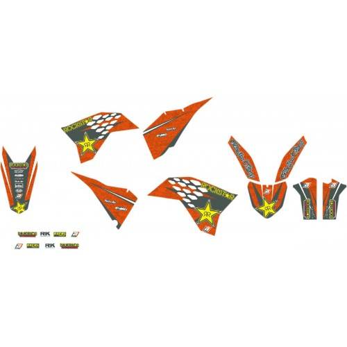 BLACKBIRD Kit de Adhesivos KTM EXC/EXC-F (08-11) SX/SX-F (07-10) BLACKBIRD ROCKSTAR Kits Adhesivos