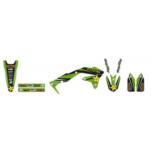BLACKBIRD Kit de Adhesivos Kawasaki KX 125/250 (99-02) BLACKBIRD ROCKSTAR Kits Adhesivos