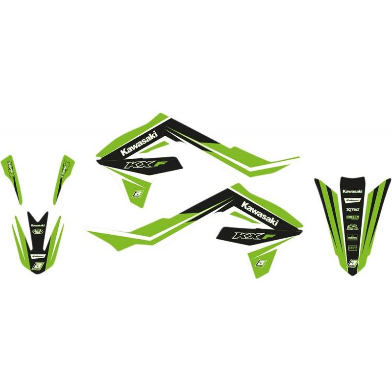 BLACKBIRD Kit de Adhesivos con Funda Kawasaki KX 250F (21) KX 450F (19-21) BLACKBIRD DREAM 4 Kits Adhesivos
