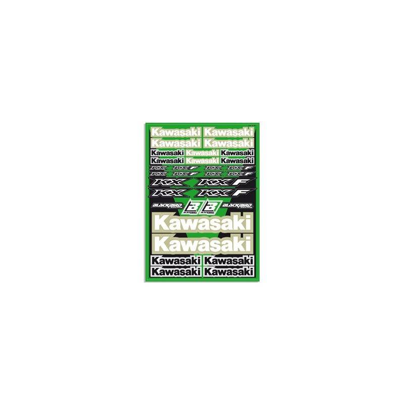 BLACKBIRD Lámina Adhesivos KAWASAKI Logo BLACKBIRD Láminas Adhesivos