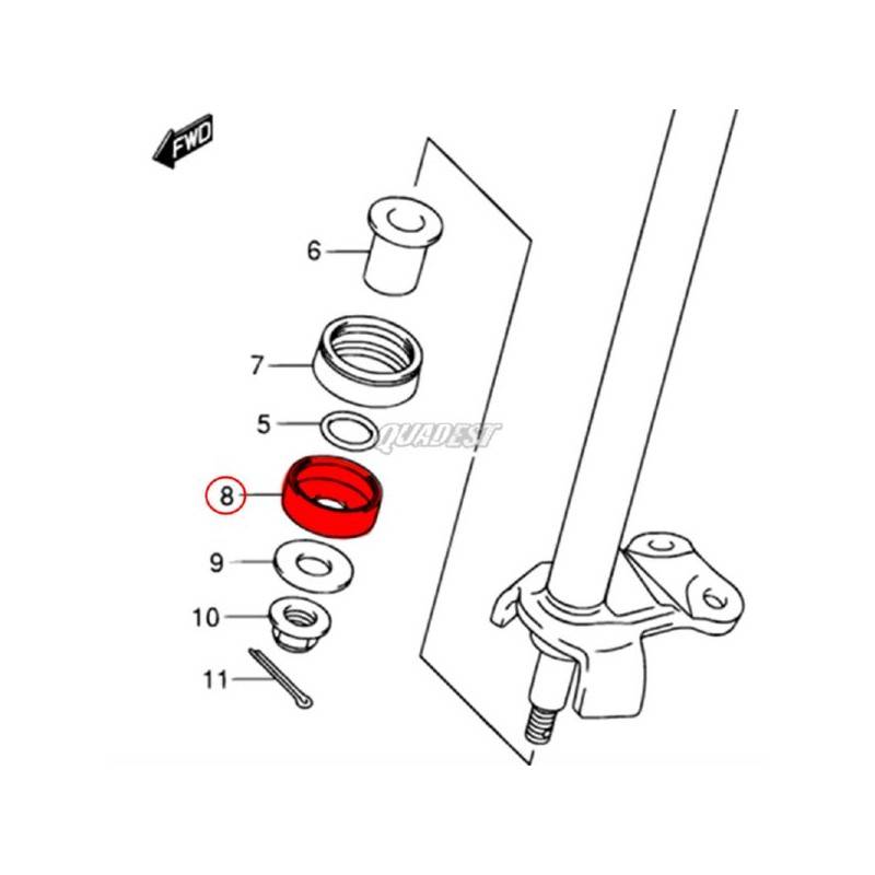 SUZUKI Cazoleta Inferior Caña de Dirección Original Suzuki LTZ 400 / Kawasaki KFX 400 Suzuki LTZ 400
