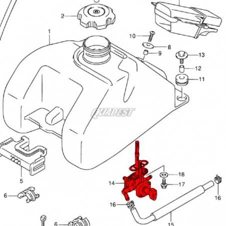 KAWASAKI Grifo Gasolina Original Suzuki LTZ 400 / Kawasaki KFX 400 Suzuki LTZ 400
