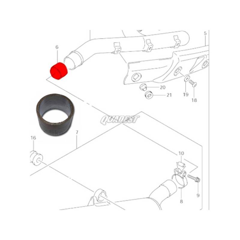KAWASAKI Junta Intermedia Escape Original Suzuki LTZ 400 / Kawasaki KFX 400 Suzuki LTZ 400