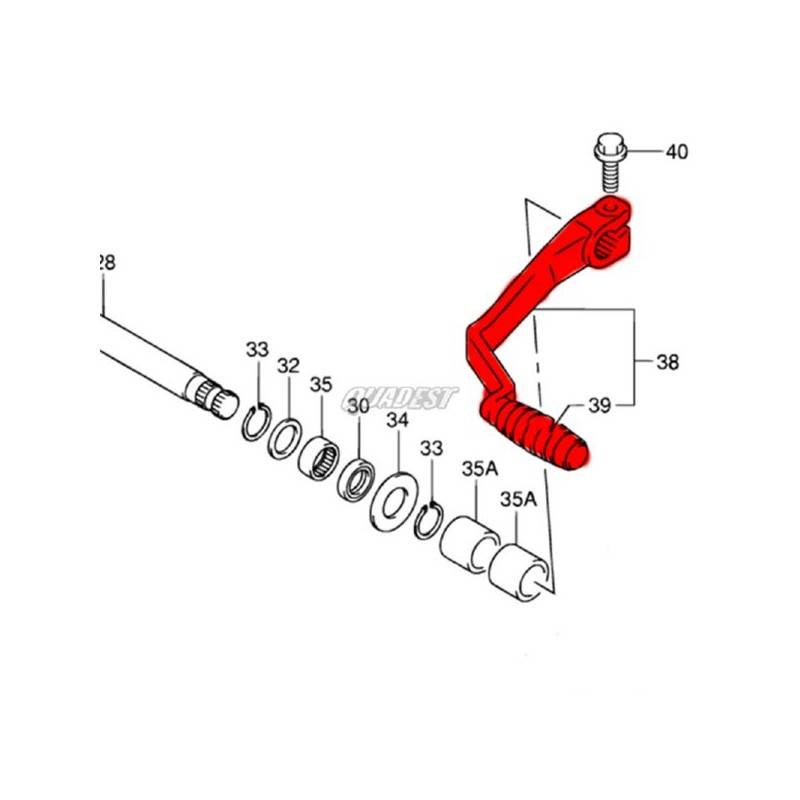 KAWASAKI Palanca de Cambio Original Suzuki LTZ 400 / Kawasaki KFX 400 Suzuki LTZ 400