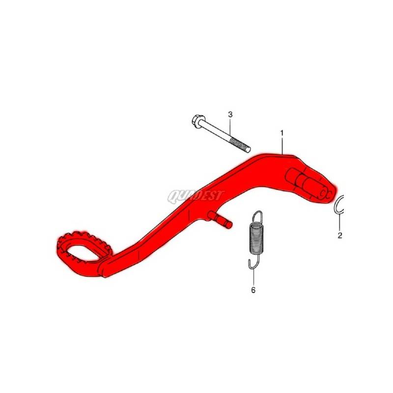 KAWASAKI Palanca de Freno Trasero Original Suzuki LTZ 400 / Kawasaki KFX 400 Suzuki LTZ 400