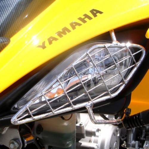 QUADEST Protector Ópticas Yamaha YFZ 450 / Raptor 700 / Raptor 350 / Wolverine Cromado Protectores Ópticas