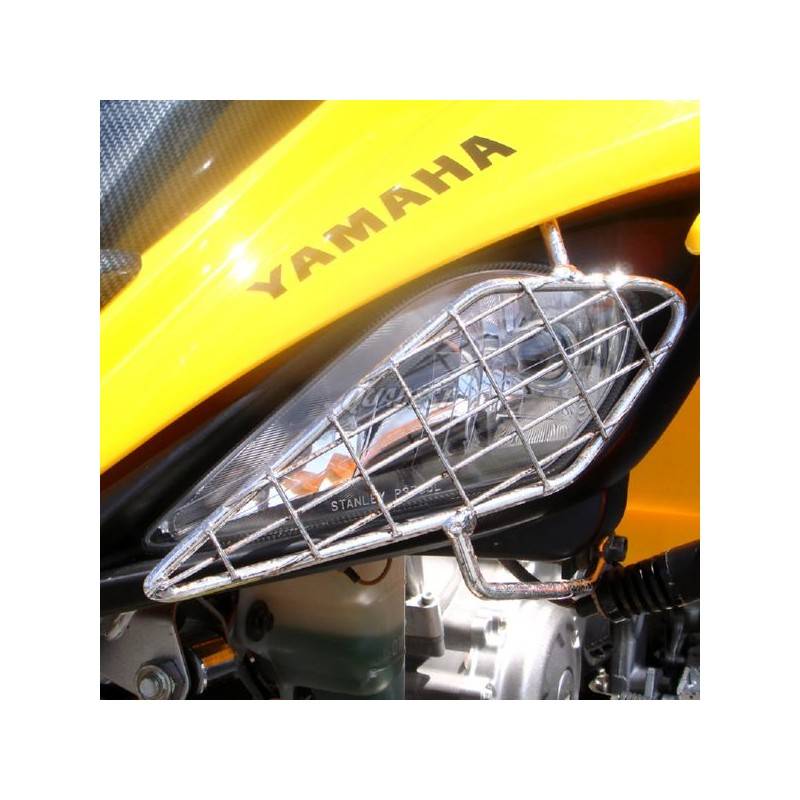 QUADEST Protector Ópticas Yamaha YFZ 450 / Raptor 700 / Raptor 350 / Wolverine Cromado Protectores Ópticas