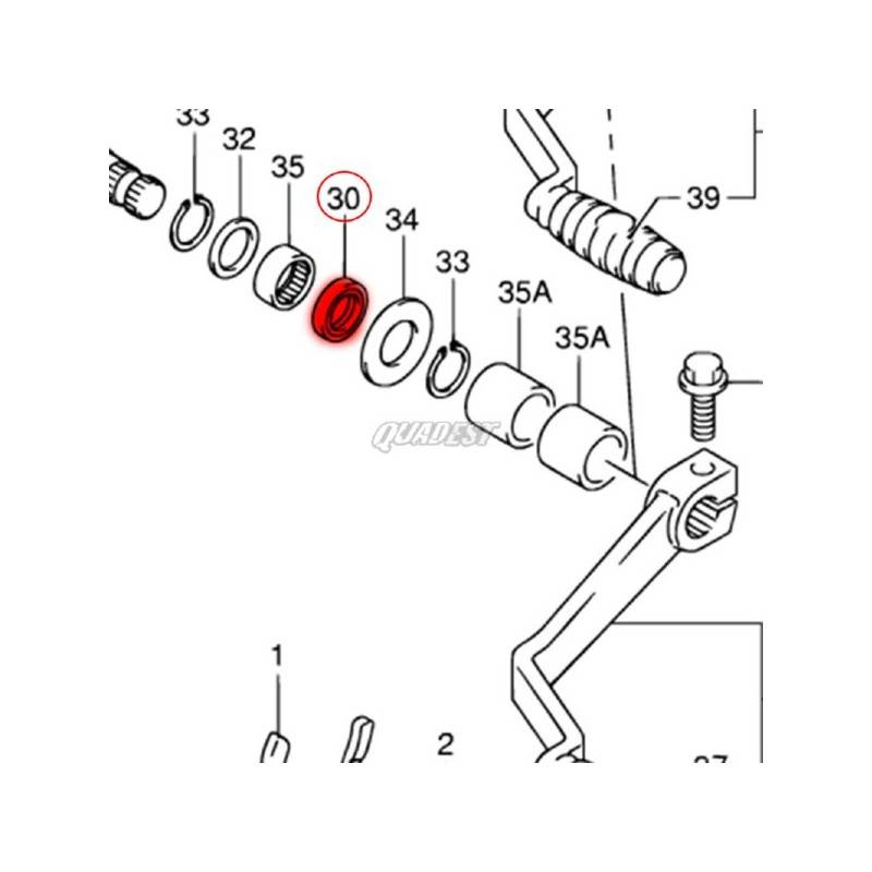 KAWASAKI Retén Palanca de Cambio Original Suzuki LTZ 400 / Kawasaki KFX 400 Suzuki LTZ 400