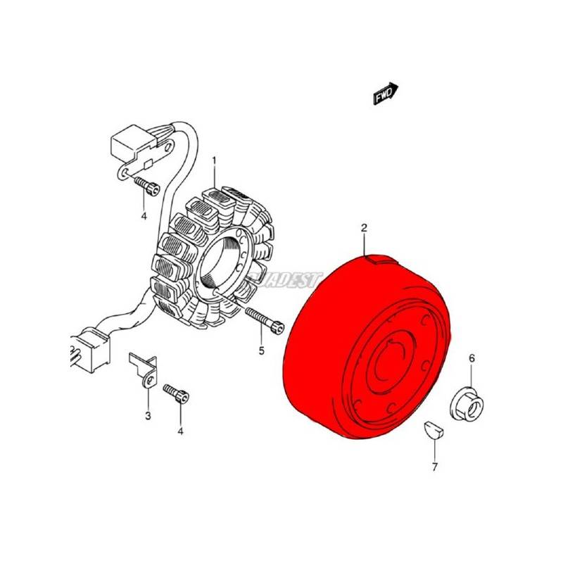 KAWASAKI Rotor Encendido Original Suzuki LTZ 400 / Kawasaki KFX 400 Suzuki LTZ 400