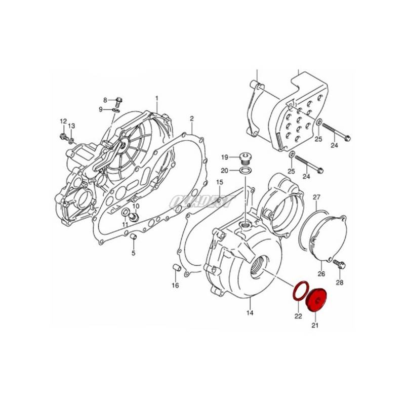 SUZUKI Tapón Tapa Estátor Original + Tórica Suzuki LTZ 400 Suzuki LTZ 400