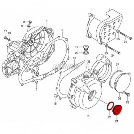 SUZUKI Tapón Tapa Estátor Original + Tórica Suzuki LTZ 400 Suzuki LTZ 400