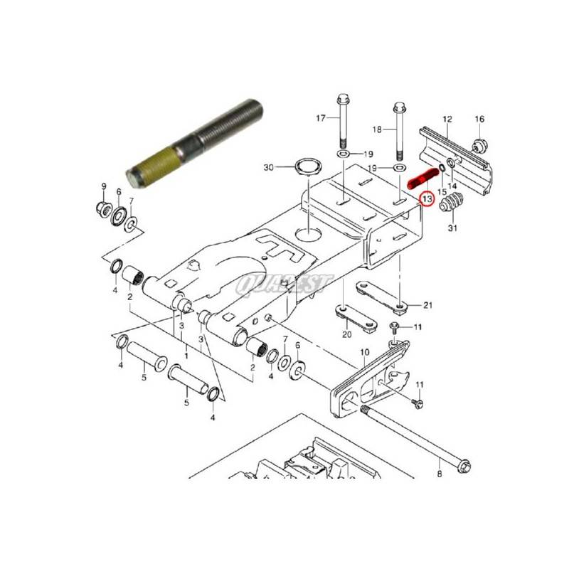KAWASAKI Tornillo Tensor Cadena Original Suzuki LTZ 400 / Kawasaki KFX 400 Suzuki LTZ 400