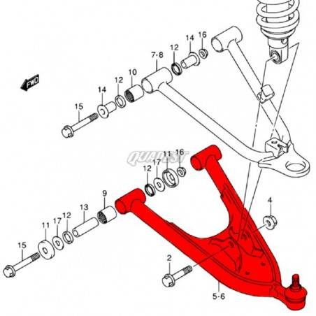 SUZUKI Trapecio inferior Derecho Original Suzuki LTZ 400 (05-08) Suzuki LTZ 400