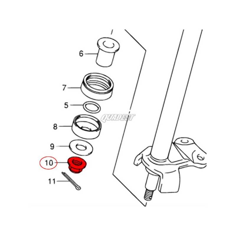 KAWASAKI Tuerca Inferior Caña de Dirección Original Suzuki LTZ 400 / Kawasaki KFX 400 Suzuki LTZ 400
