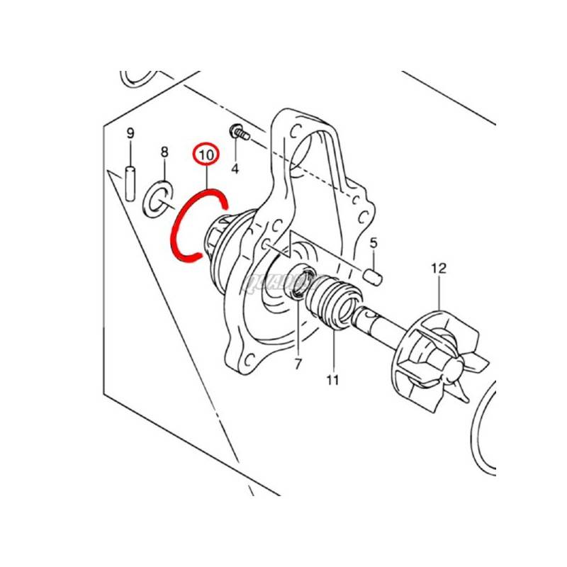 KAWASAKI Tórica Bomba Agua Grande Original Suzuki LTZ 400 / Kawasaki KFX 400 Suzuki LTZ 400