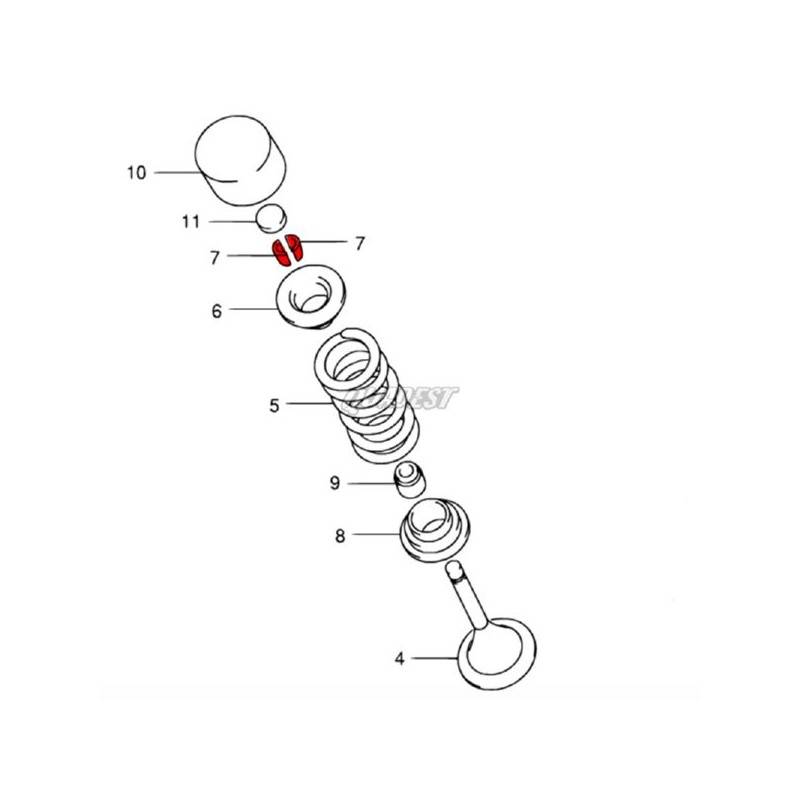 KAWASAKI Uña Válvula Original Suzuki LTZ 400 / Kawasaki KFX 400 Suzuki LTZ 400