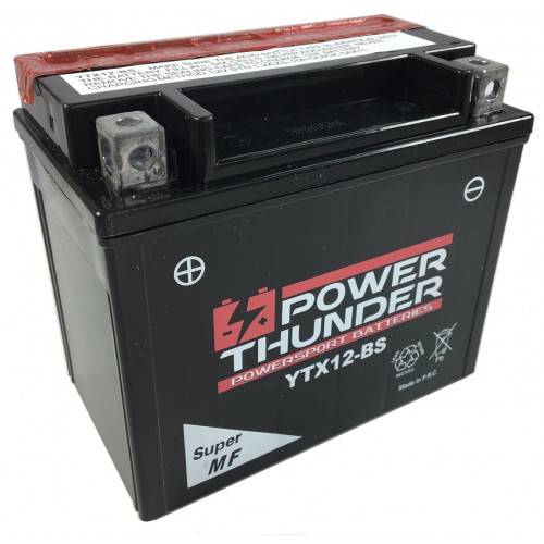 POWER THUNDER Batería POWER YTX12-BS Baterías