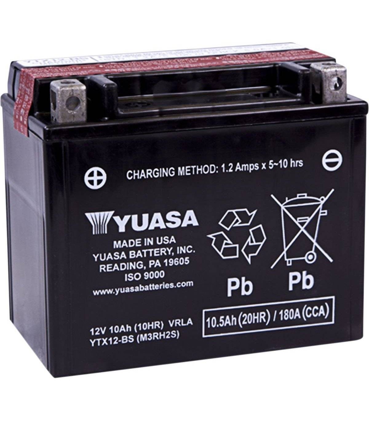 Original Yuasa YTX12-BS Battery For Piaggio Vespa GTS Super 300 (2008-2016) – Acid Included