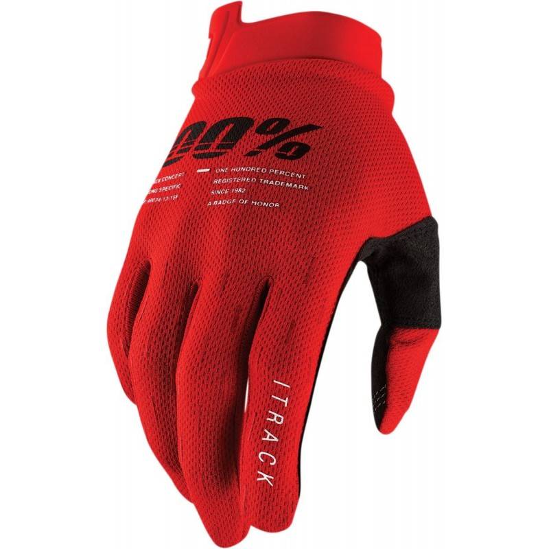 100% Guantes 100% ITRACK RED Guantes