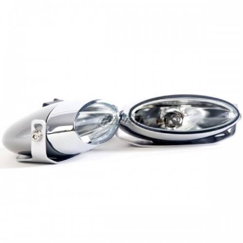 MOOSE RACING HARD PARTS Ópticas Halógenas Nox Ovalada Plata 55W/H3 Suplementarias