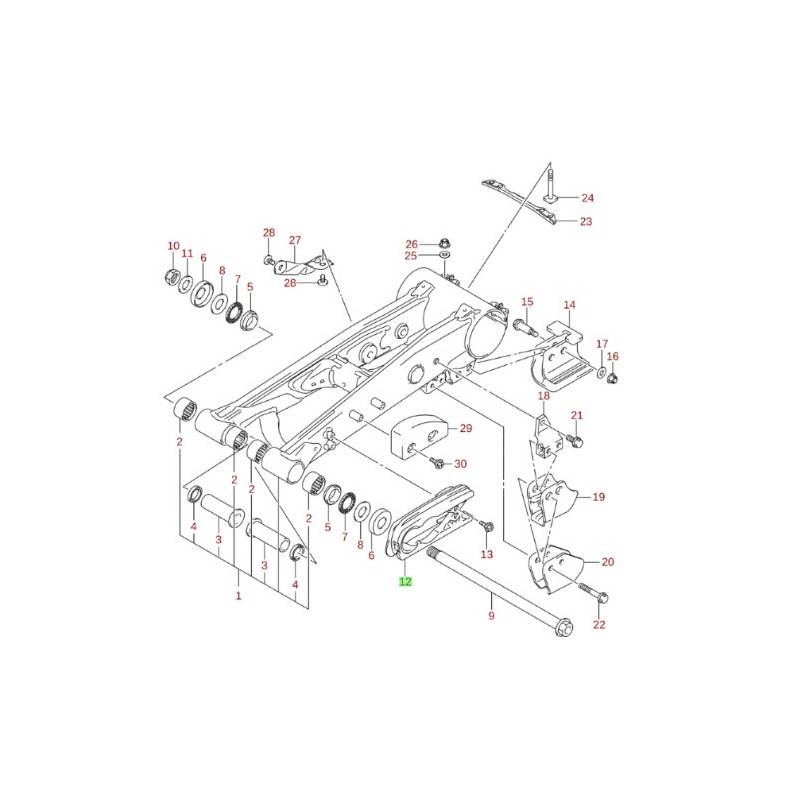 SUZUKI Guía Cadena Original Suzuki LTR 450 Guías Cadena