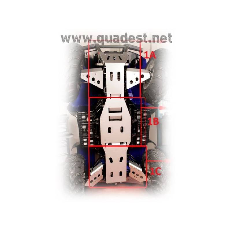 QUADEST Kit Protectores de Chasis Completo Polaris Sportsman 500/800 (08-09) Protectores Chasis