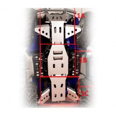 QUADEST Kit Protectores de Chasis Completo Kawasaki KVF 750 Brute Force Protectores Chasis
