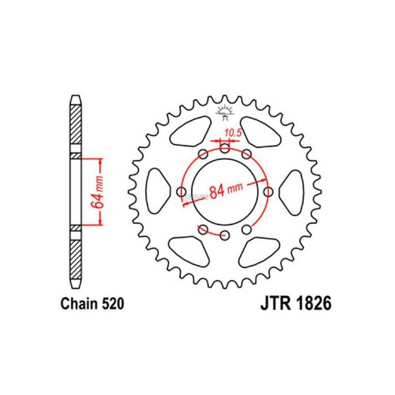 JT SPROCKETS Corona Acero JT Suzuki LTZ 400 1826.35 35 Dientes Coronas