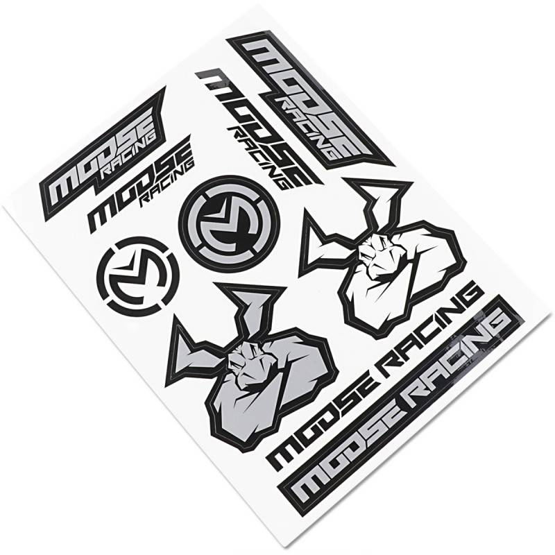 MOOSE RACING Lámina de Adhesivos MOOSE RACING SHEET Silver Láminas Adhesivos