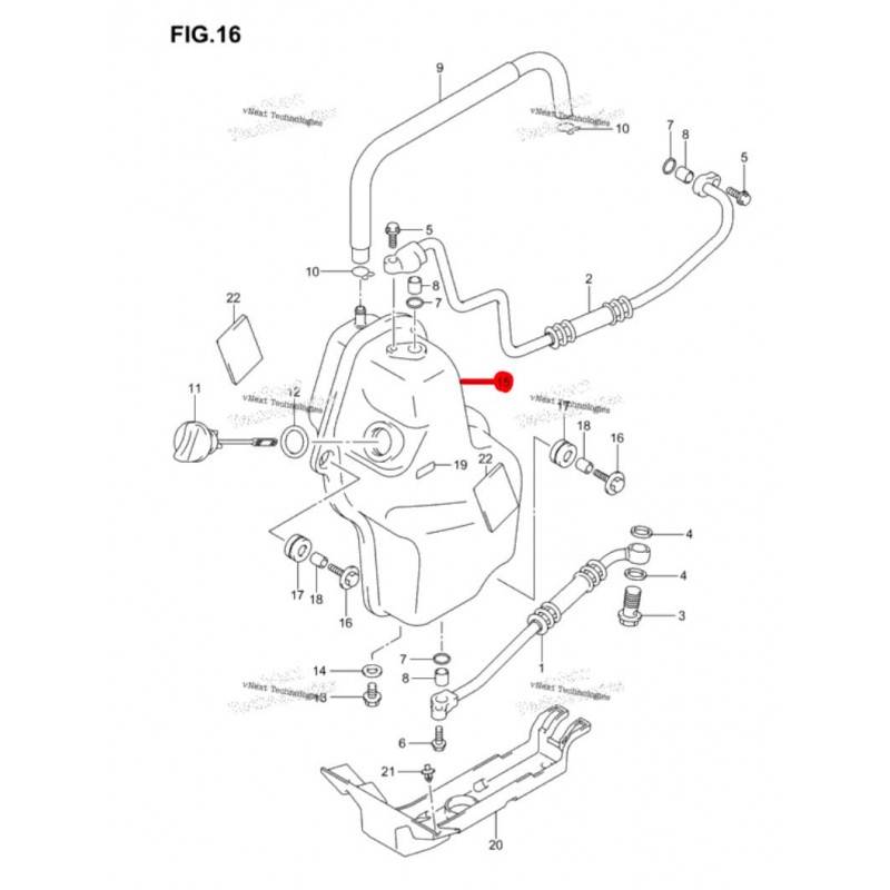 SUZUKI Depósito Aceite Original Suzuki LTZ 400 OEM nº15 Suzuki LTZ 400